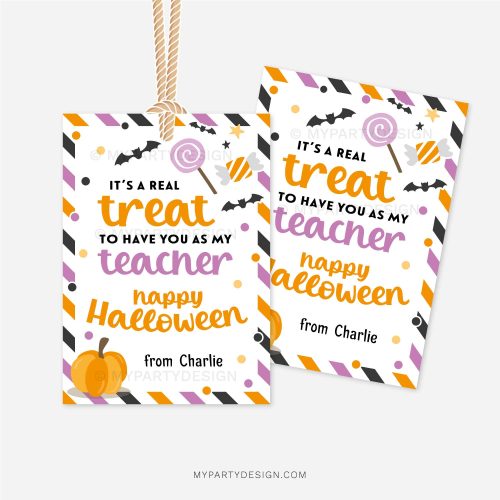 it's a real treat to have you as my teacher Halloween tag for teacher gifts