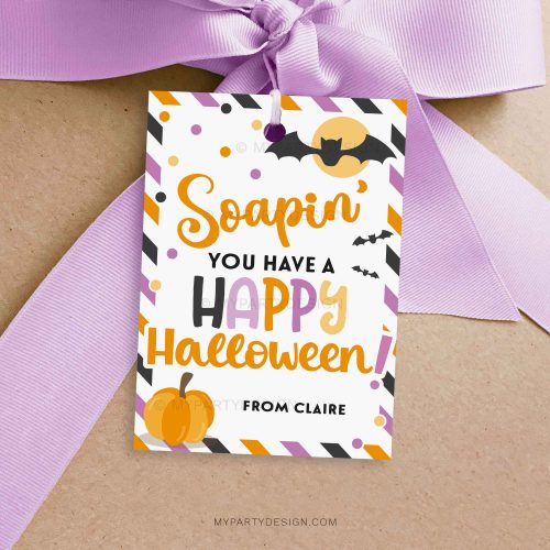 halloween soap gift tag for teacher gifts