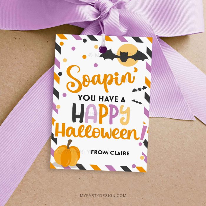 halloween soap gift tag for teacher gifts