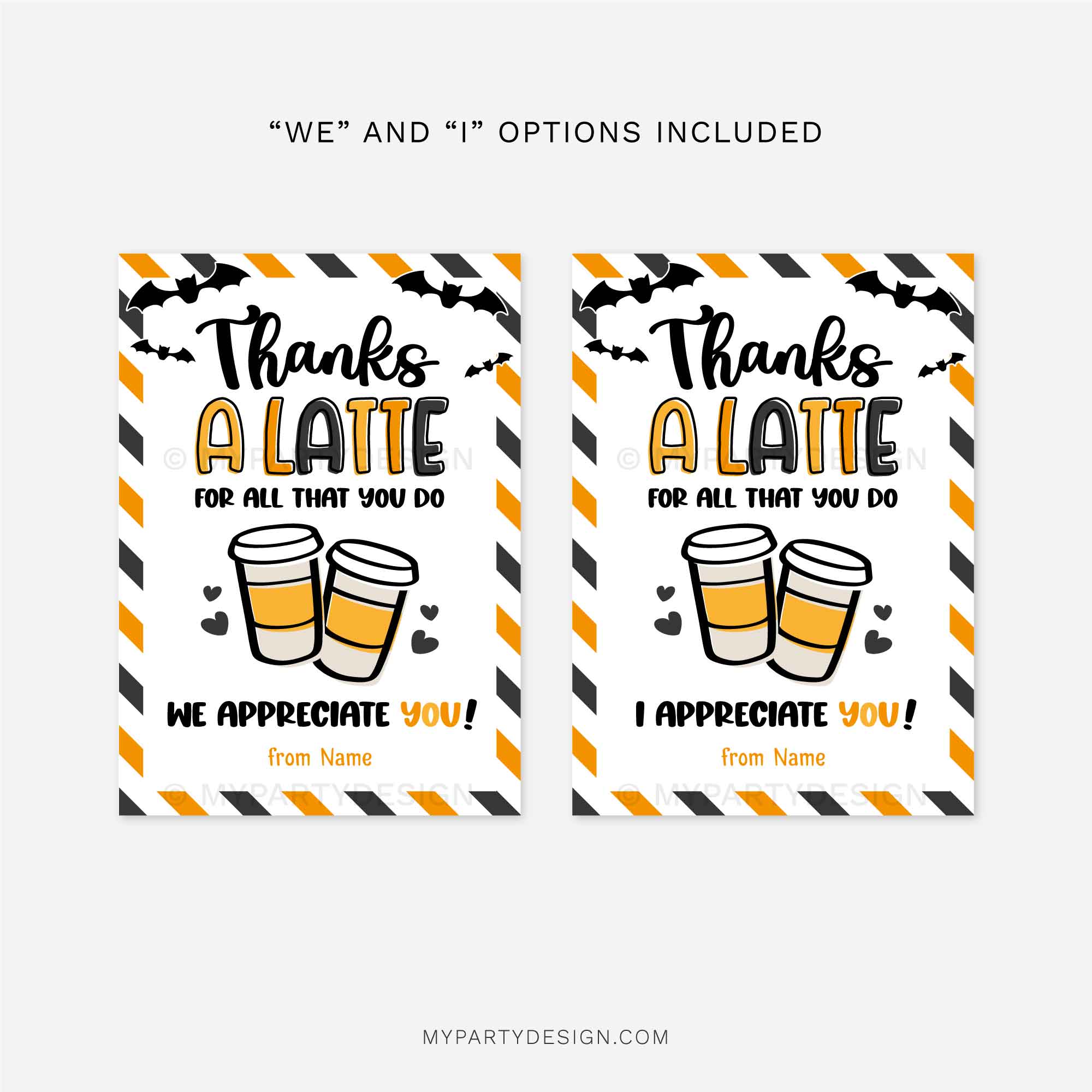 HALLOWEEN-GIFT-TAGS-THANKS-LATTE-00D coffee Hallowee gift tags for teacher gifts