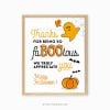 thanks for being so faBOOlous sign for halloween appreciation gifts