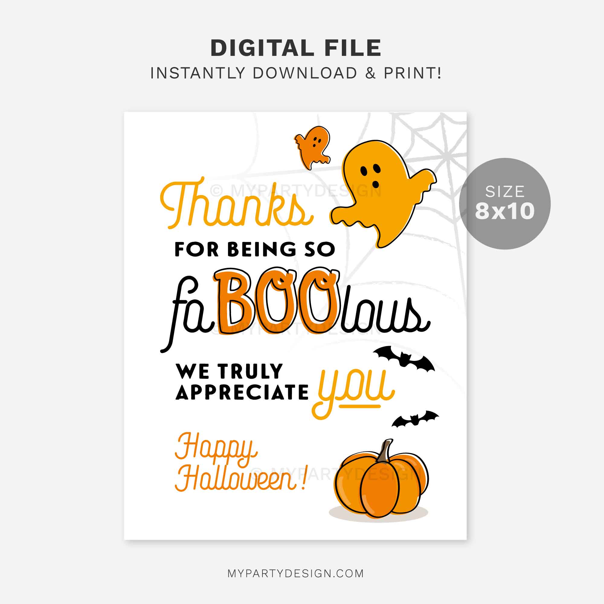 HALLOWEEN-SIGN-FABOOLOUS-THANKS-00C printable thanks for being so faBOOlous sign for halloween appreciation gifts