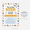 editable you've been booed halloween game card for booing neighbours and friends at Halloween