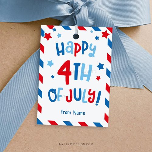 happy 4th of July gift tags