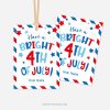 Independence Day glow stick tags that read "have a bright 4th of July"