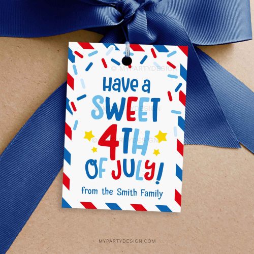 have a sweet 4th of July gift tag for Independence Day gifts