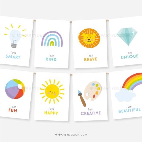 I am affirmation cards for kids