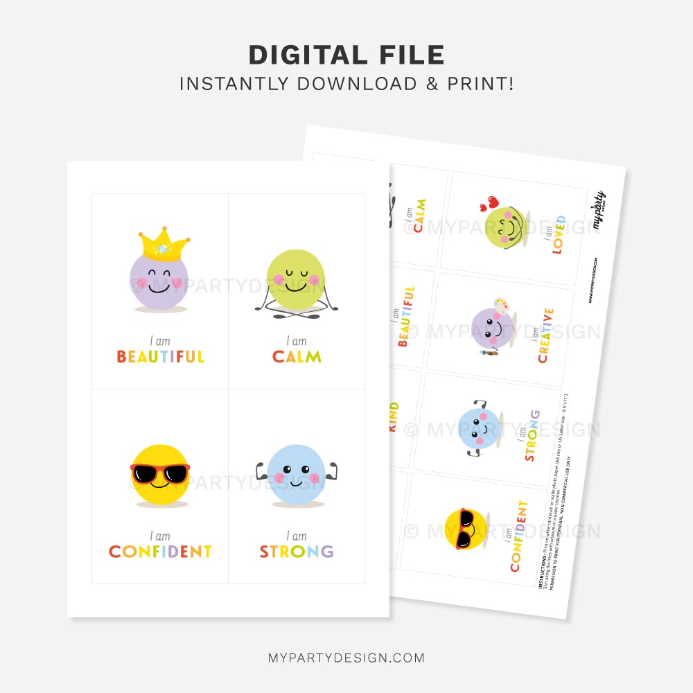 KIDS-AFFIRMATION-CARDS-00D printable kids affirmation cards for daily motivation and self-esteem