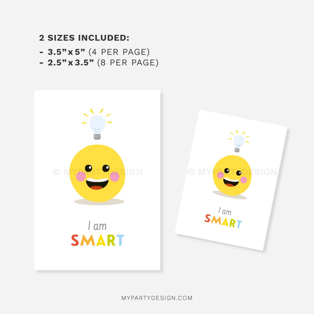 KIDS-AFFIRMATION-CARDS-00E kids affirmation flash cards or lunch box notes for children
