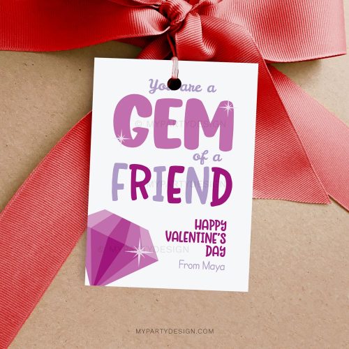 You are a Gem of a Friend Valentines Tags / Cards