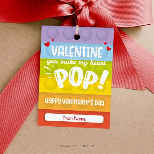 Pop It Valentines Tags / Cards