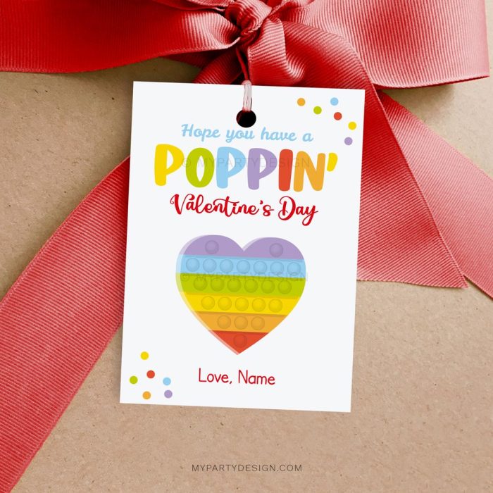 poppin valentines tags / cards