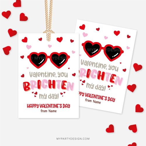you brighten my day tags for valentines day