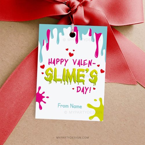 Slime Valentines, Printable Tags / Cards