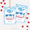 whale you be my valentine tag