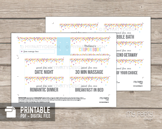 make your own love coupons printable gift