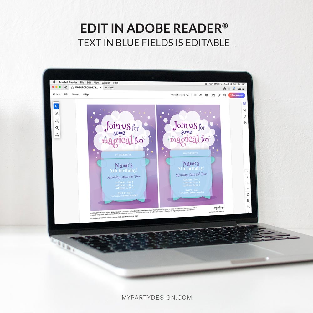 MAGIC-POTION-BIRTHDAY-PARTY-PRINTABLE-INVITATION-00C editable magic potion party invitation template for birthday invites