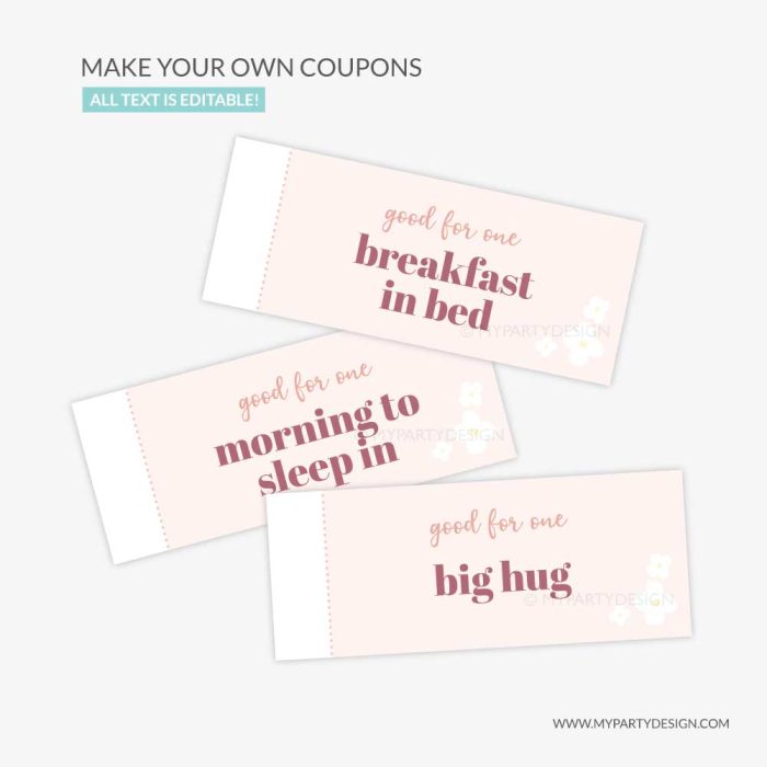 Mother's day coupons gift voucher