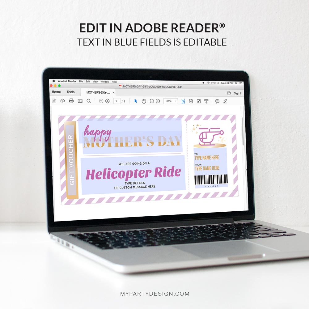 MOTHERS-DAY-GIFT-VOUCHER-HELICOPTER-00D editable Mother's Day helicopter gift voucher template