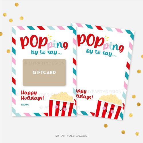holiday movies gift card holder for cinema ticket gifts at the end of the year or school term