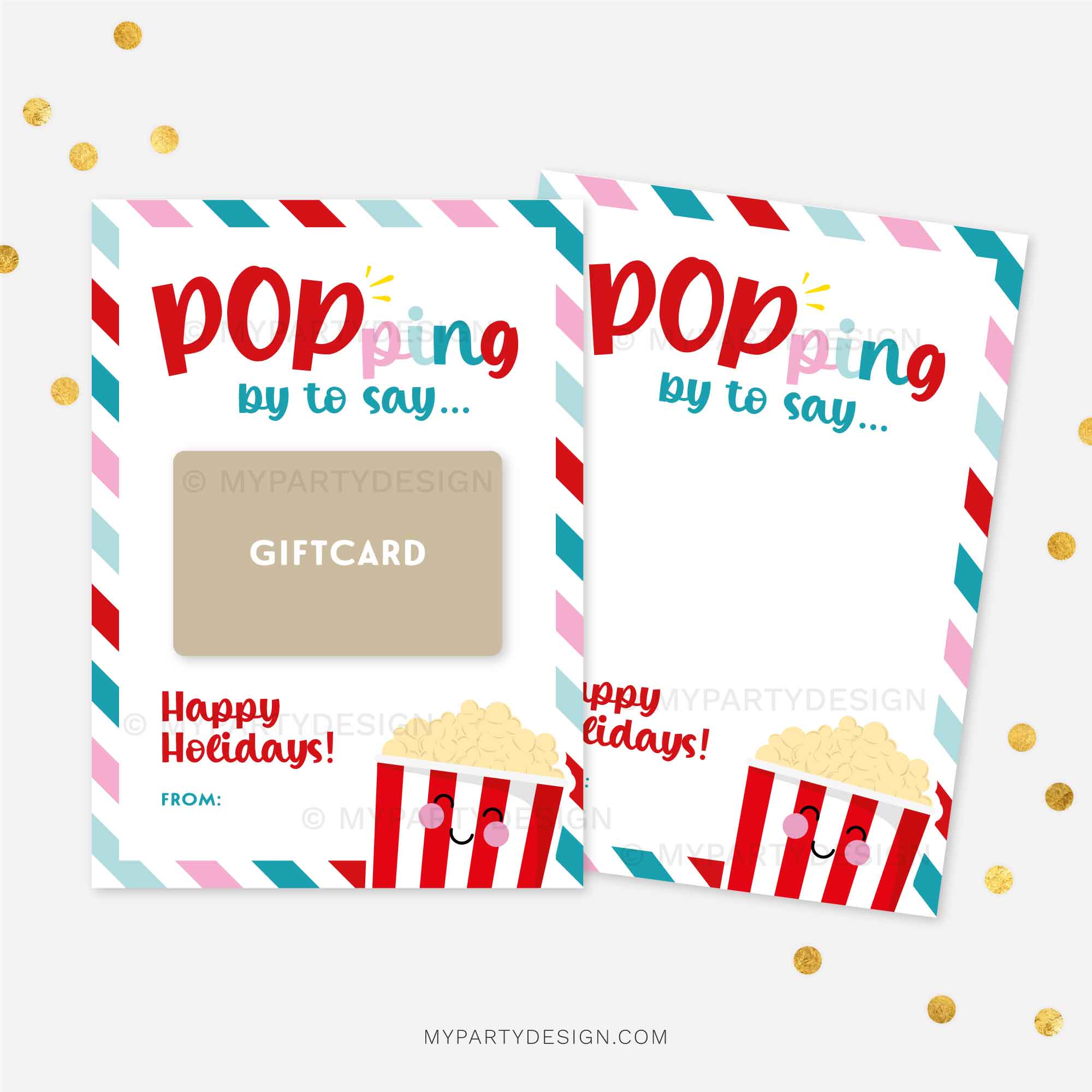 MOVIES-GIFT-CARD-HOLDER-POPPING-BY-TO-SAY-HAPPY-HOLIDAYS-00A holiday movies gift card holder for cinema ticket gifts at the end of the year or school term