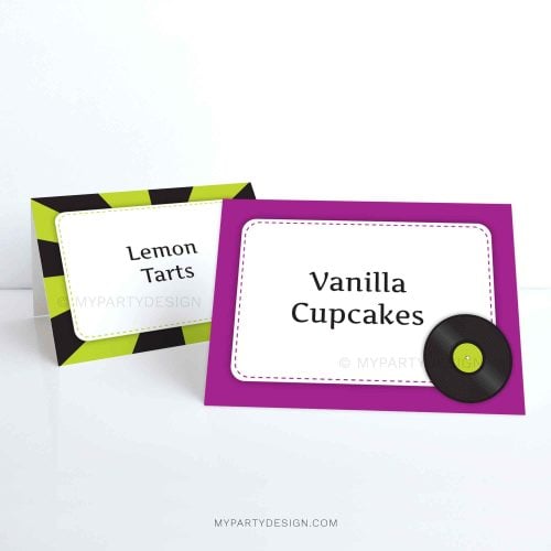 Music Party Printable Food Labels
