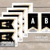 NYE_GOLDBLACK_STRIPES_BANNER-06 black and gold printable banner for new year party