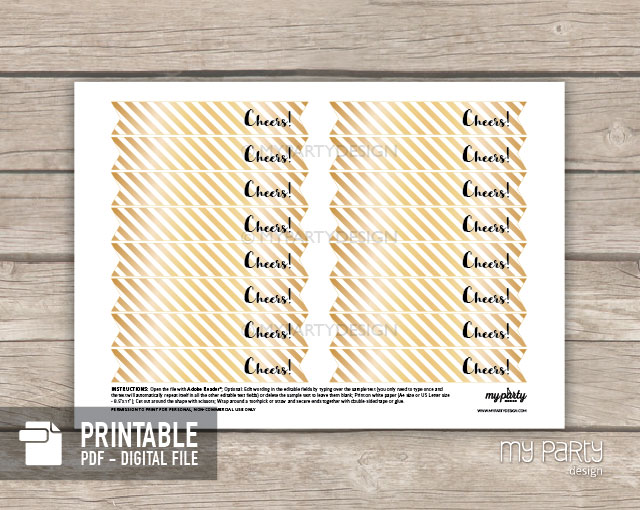 NYE_GOLDBLACK_STRIPES_FLAGS-02 black and gold printable straw flags