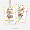 Thanks a Latte paraprofessional appreciation day tag