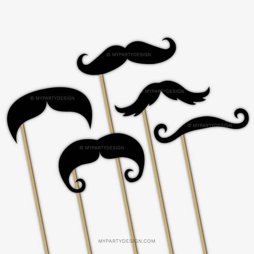 printable mustache photo booth props
