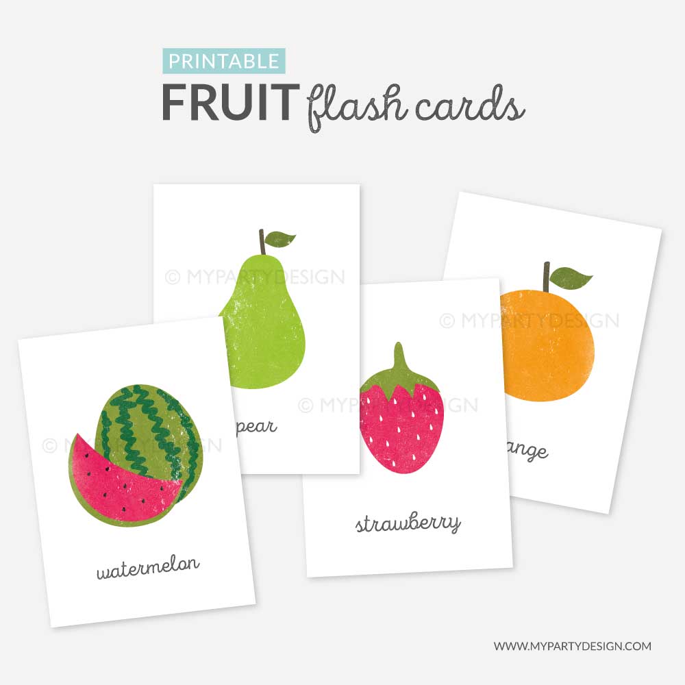 PLAY_PRINTABLES_FRUIT_FLASHCARDS-01 Fruit Flash Cards Printable