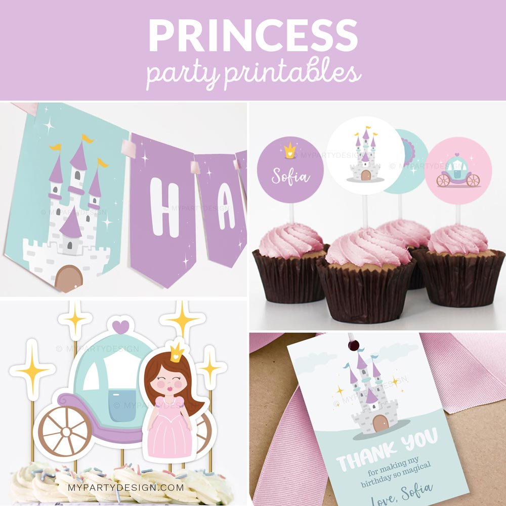 PRINCESS-BIRTHDAY-PARTY-PRINTABLES-00A princess party decoration printables