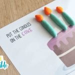 free printable cake playdough mat