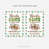 green and brown coffee gift tags for business referrals gifts