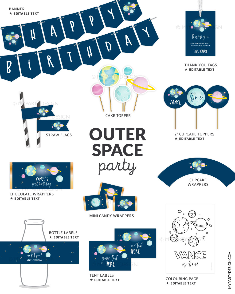 SPACE-PARTY-BDSP1-DARK-PARTY-PACK-00A printable outer space party decorations