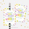 spring break pencil tag for non-candy spring break class gifts