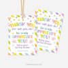 spring appreciation gift tags that read "thank you for all you do, we truly appreciate you. enjoy your spring break!"