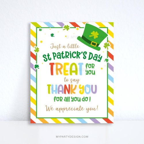 Appreciation Treat St Patrick's Day Sign