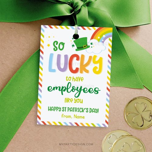 employee st patrick's day tags for appreciation gift