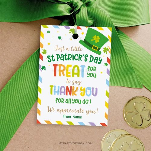 appreciation treat St Patrick's Day tags