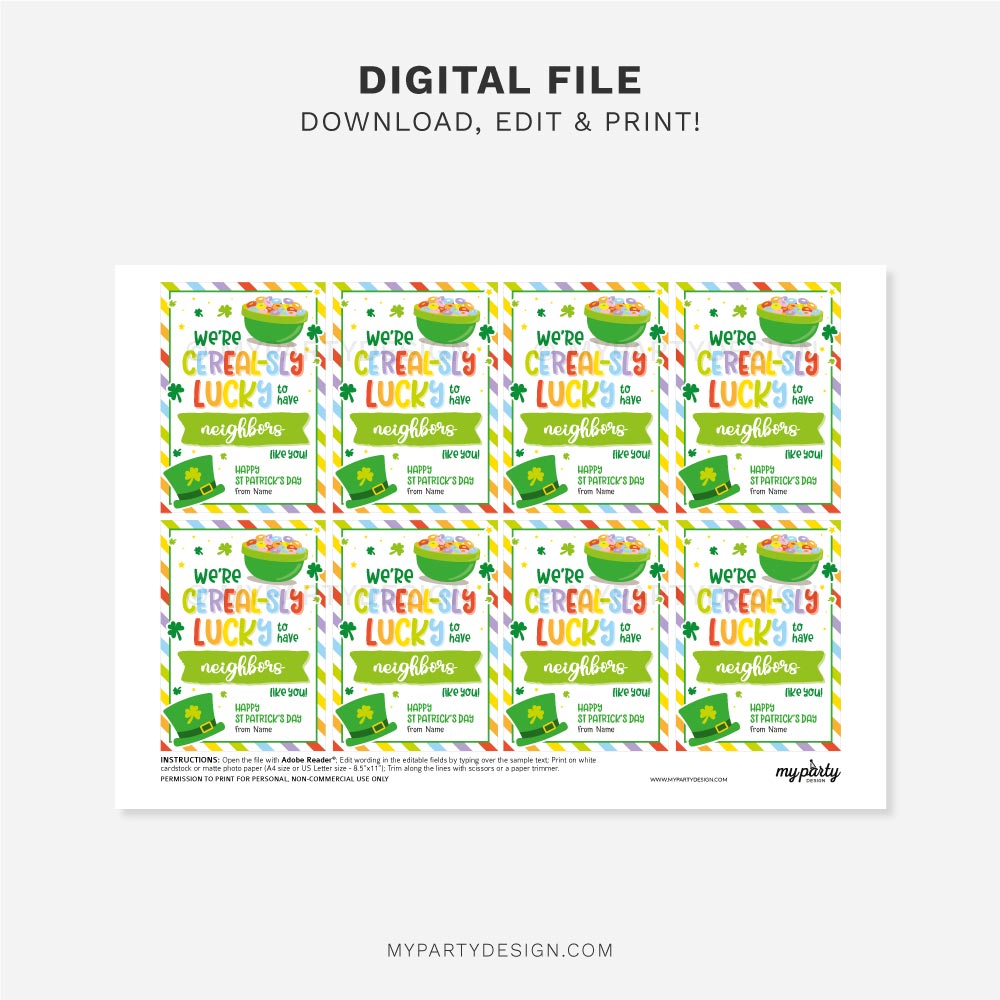 ST-PATRICKS-DAY-TAGS-CEREAL-LUCKY-NEIGHBORS-00C printable cereal neighbors st Patrick's day tags