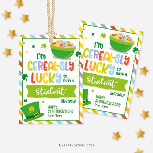 cereals sly lucky to have a student like you tag for st Patricks day