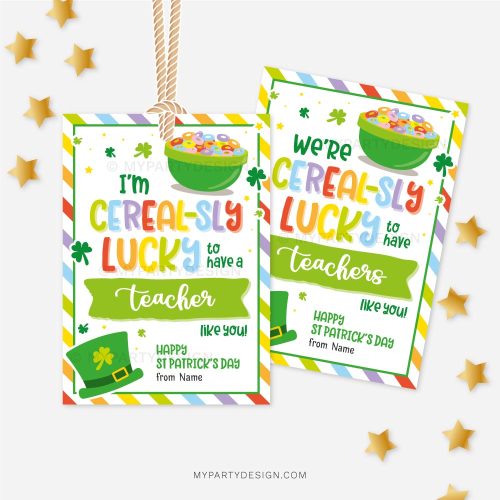 cereals lucky to have a teacher like you tags for st Patricks day