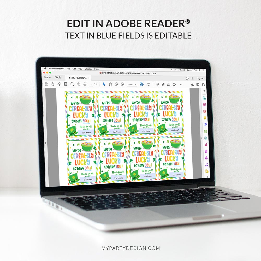 ST-PATRICKS-DAY-TAGS-CEREAL-LUCKY-TO-HAVE-YOU-00D editable cerealsly lucky to have you tags for St Patricks day appreciation gifts