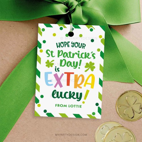 extra lucky st patrick's day gift tag for st patty's class gifts