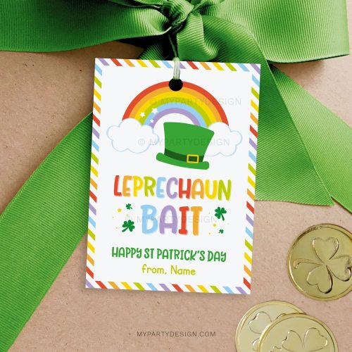 leprechaun bait tags for St Patrick's day