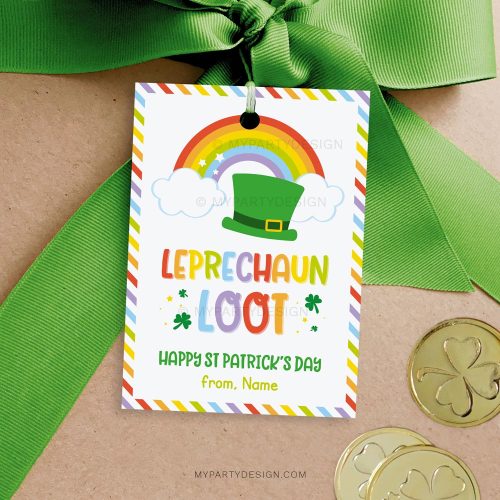 leprechaun loot tags for St Patrick's day