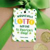 lotto luck st patrick's day gift tag for lottery ticket or scratch card gifts