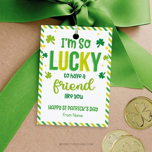 lucky friend st patrick's day tags / cards for kids