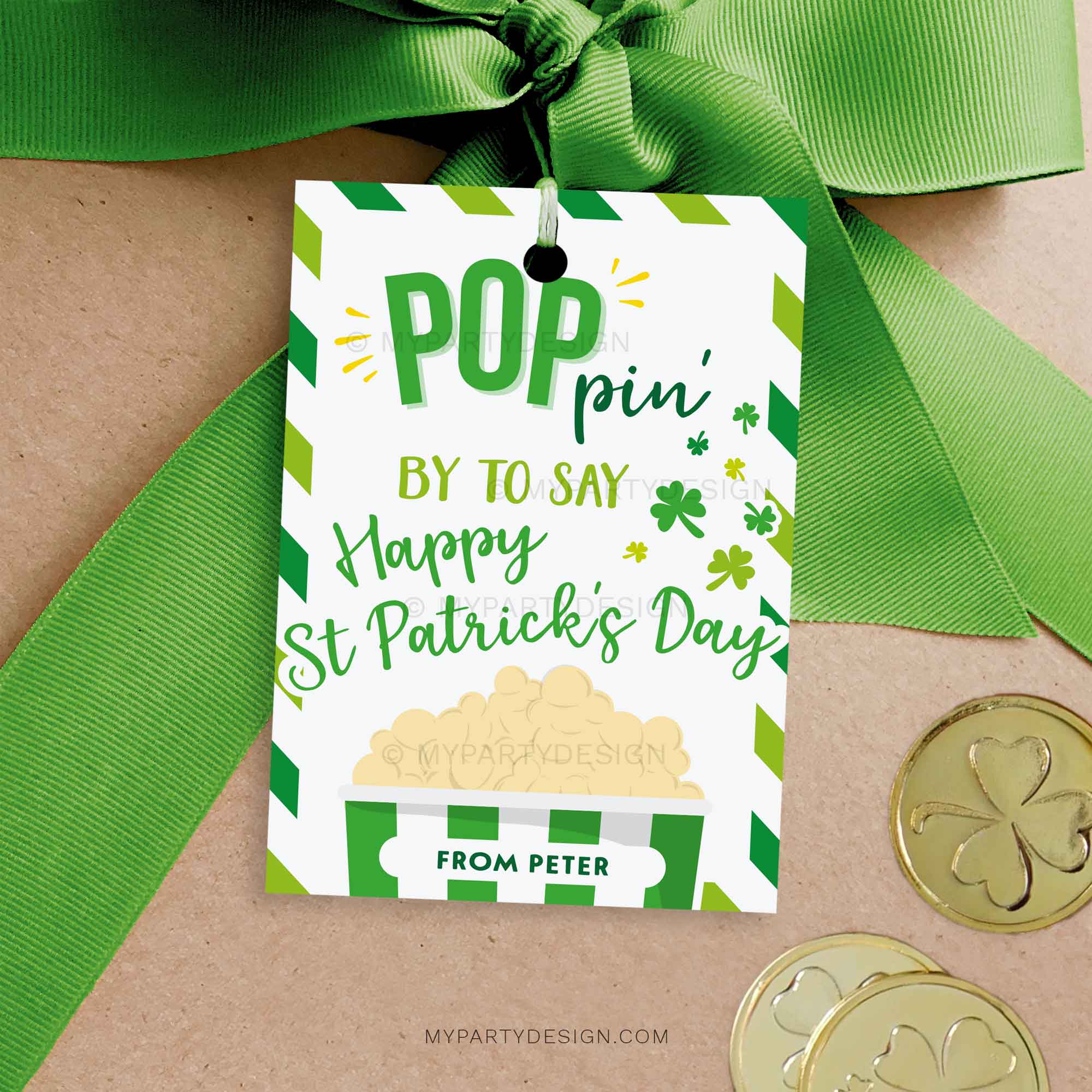 ST-PATRICKS-DAY-TAGS-POPCORN-POPPIN-BY-00A st Patrick's day popcorn git tag for teacher appreciation or class gifts